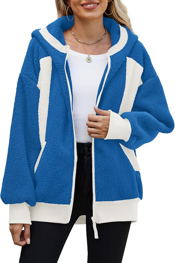 Fuzzy Zip Up Jacket
