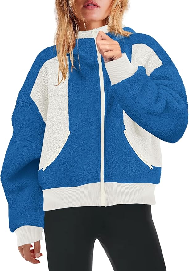 Fuzzy Zip Up Jacket1
