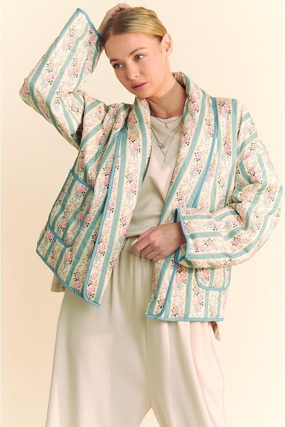 Vintage Floral Quilted Jacket1