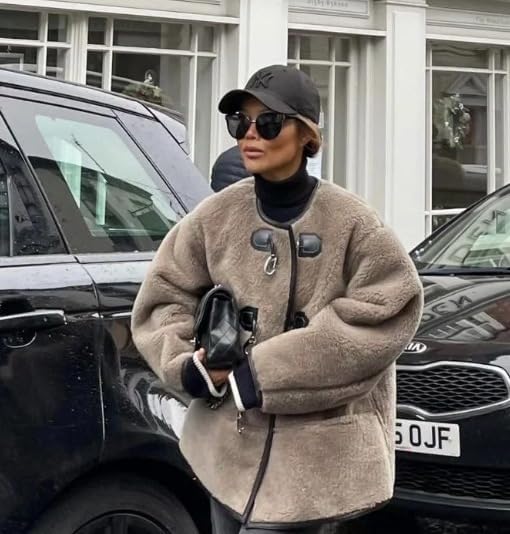 Women's Collarless Button Down Jacket1
