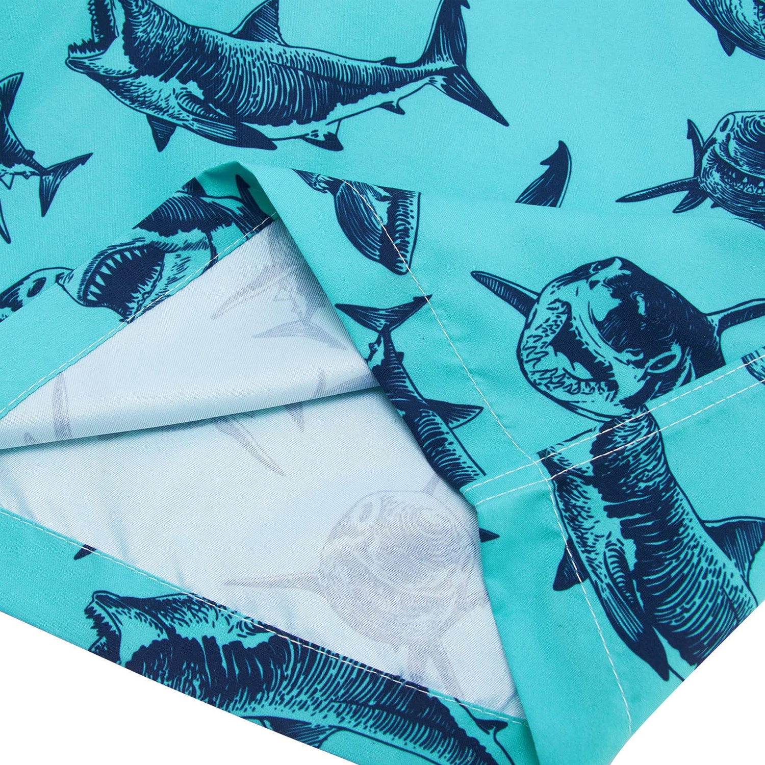 Shark Green Funny Board Shorts